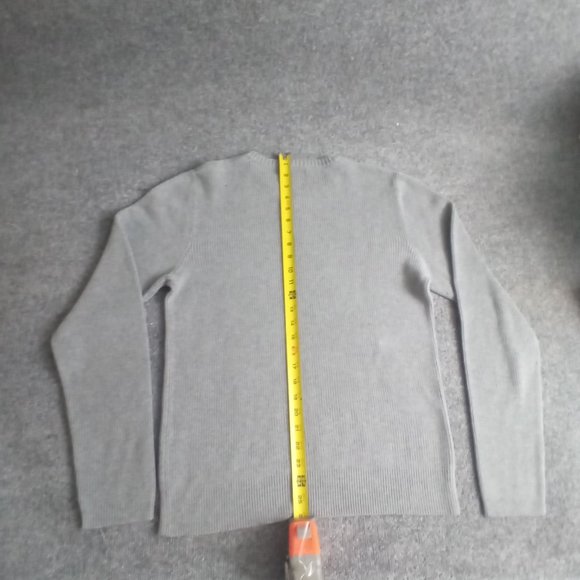 Hollister Sweater Mens Size Large Gray Pullover 100% Cotton Logo - Picture 6 of 7